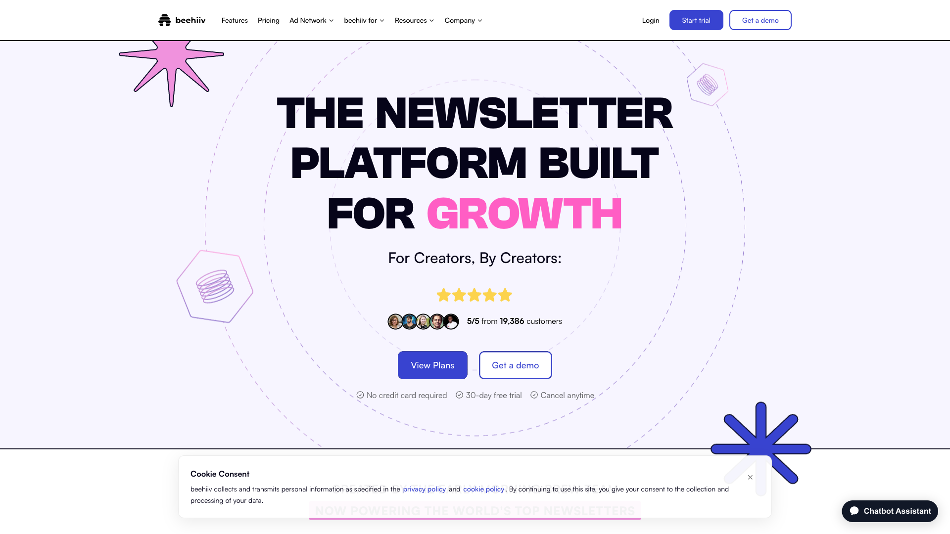 Beehiiv Website Homepage