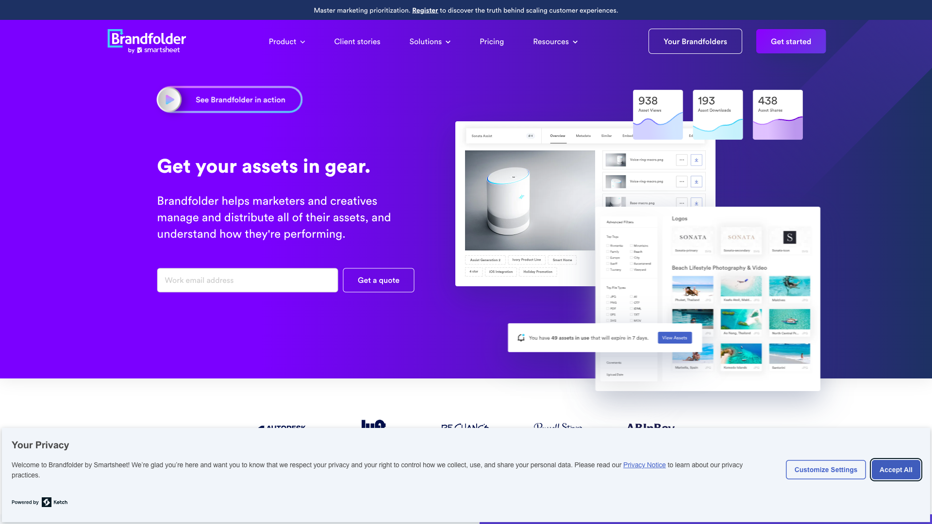 Brandfolder Website Homepage