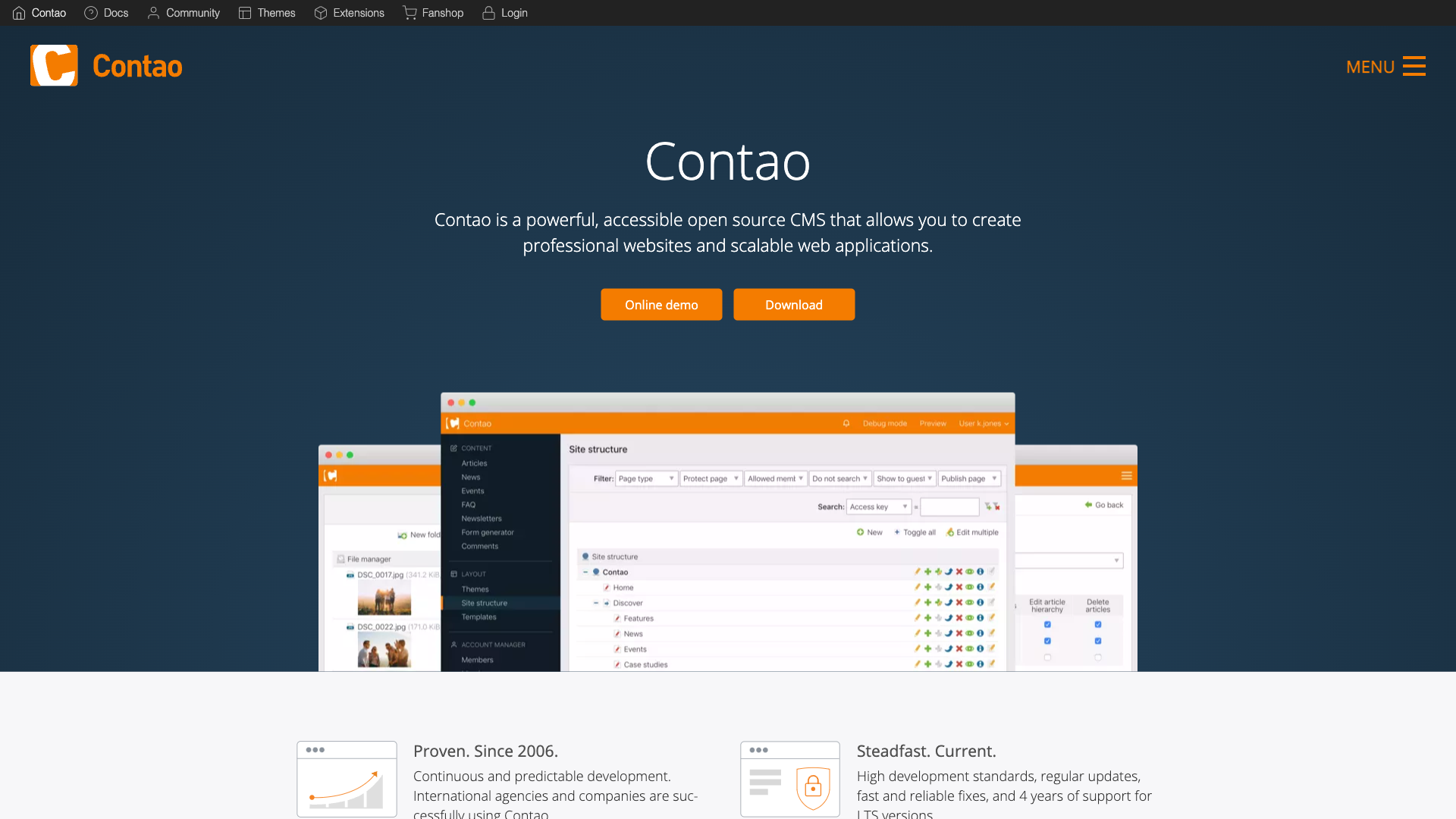 Contao Website Homepage