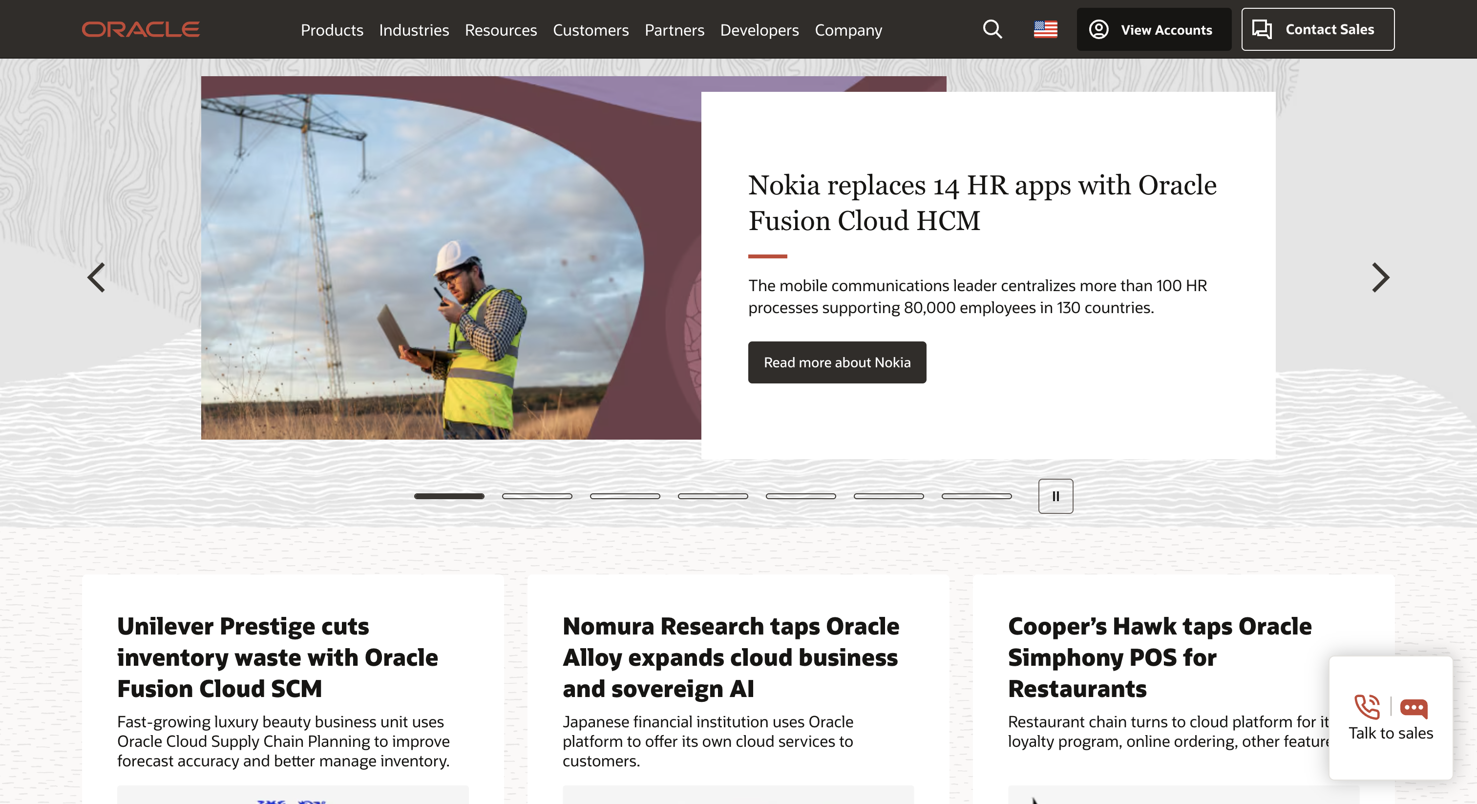 Endeca Website Homepage