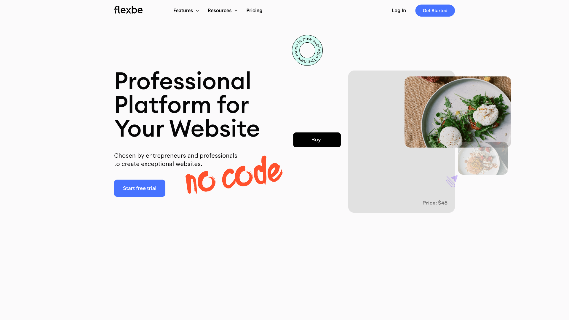 Flexbe Website Homepage