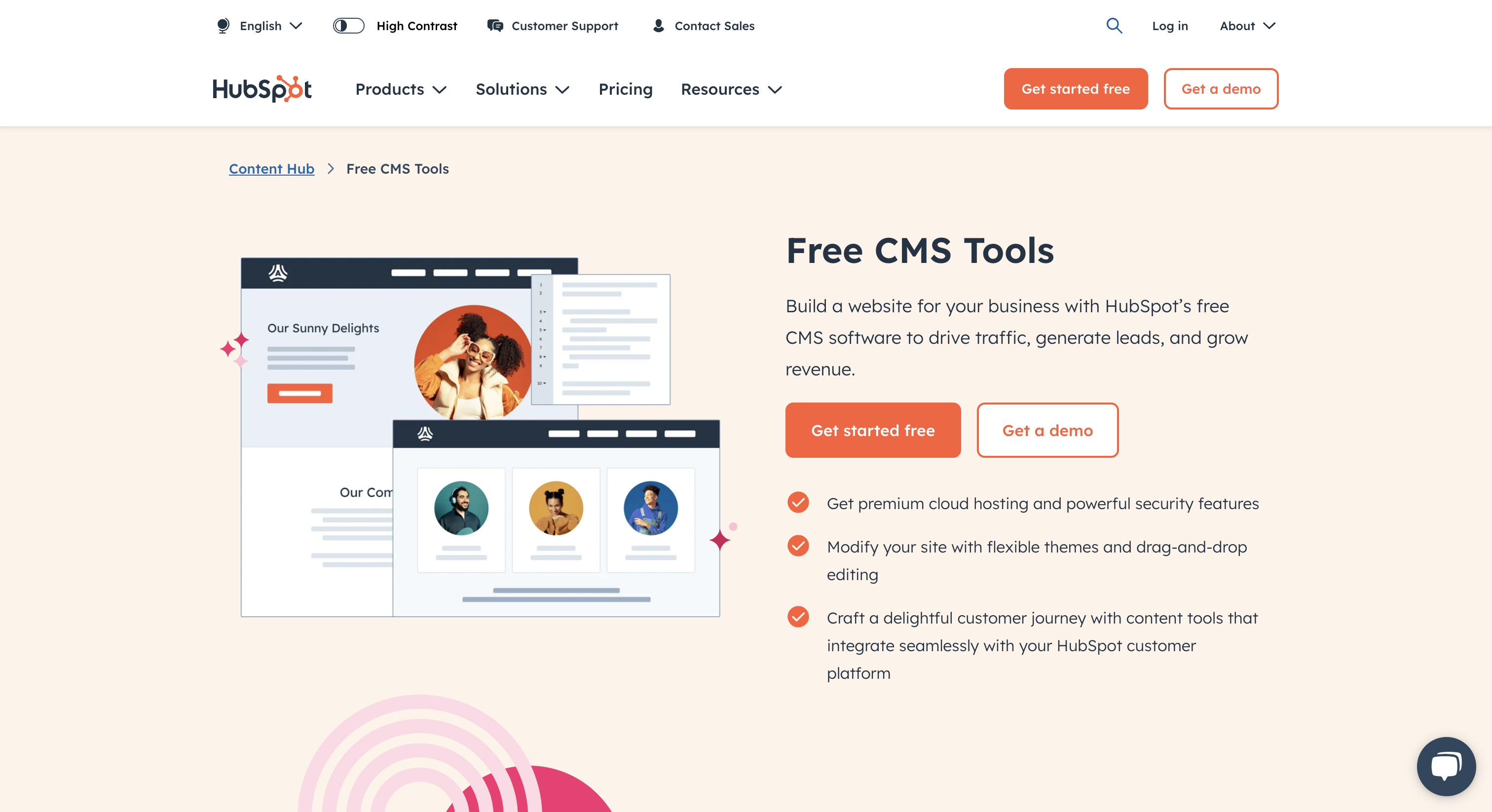 HubSpot CMS Hub Website Homepage