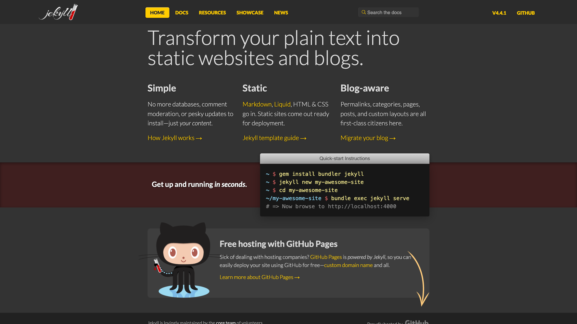 Jekyll Website Homepage