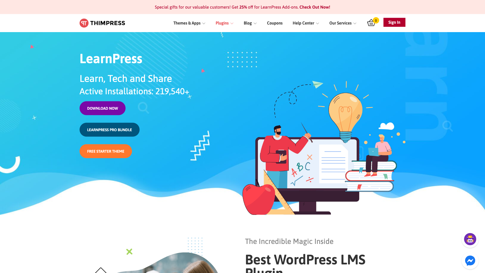 LearnPress Website Homepage