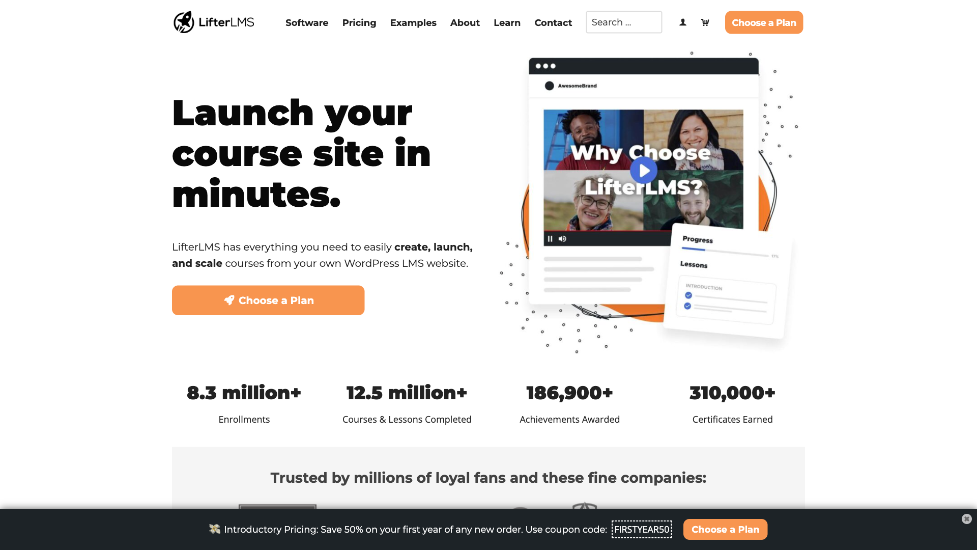 LifterLMS Website Homepage