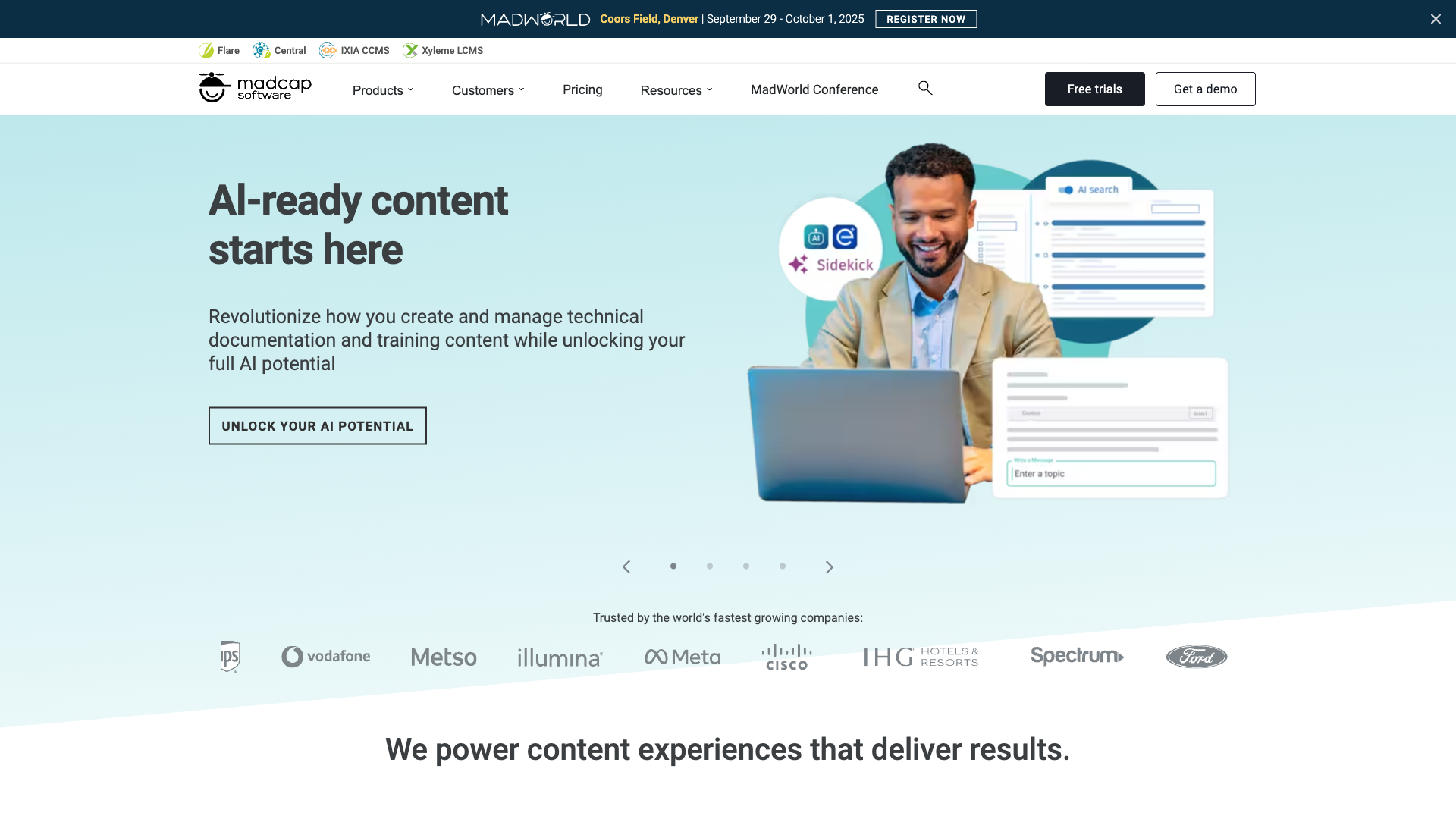 MadCap Website Homepage