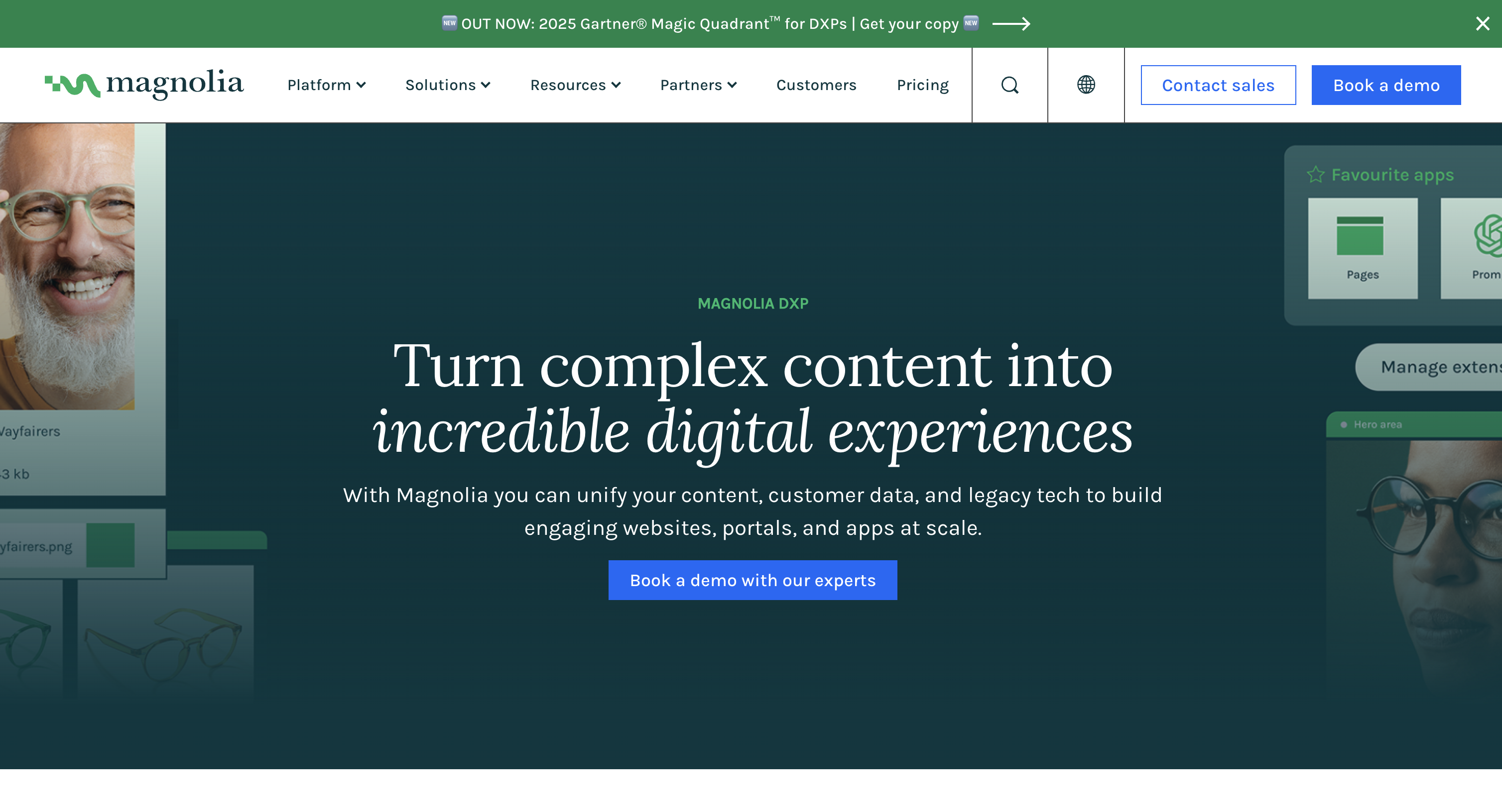 Magnolia CMS Website Homepage