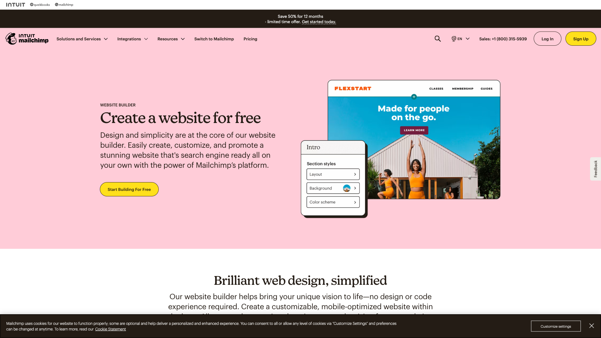 Mailchimp Website Builder Website Homepage