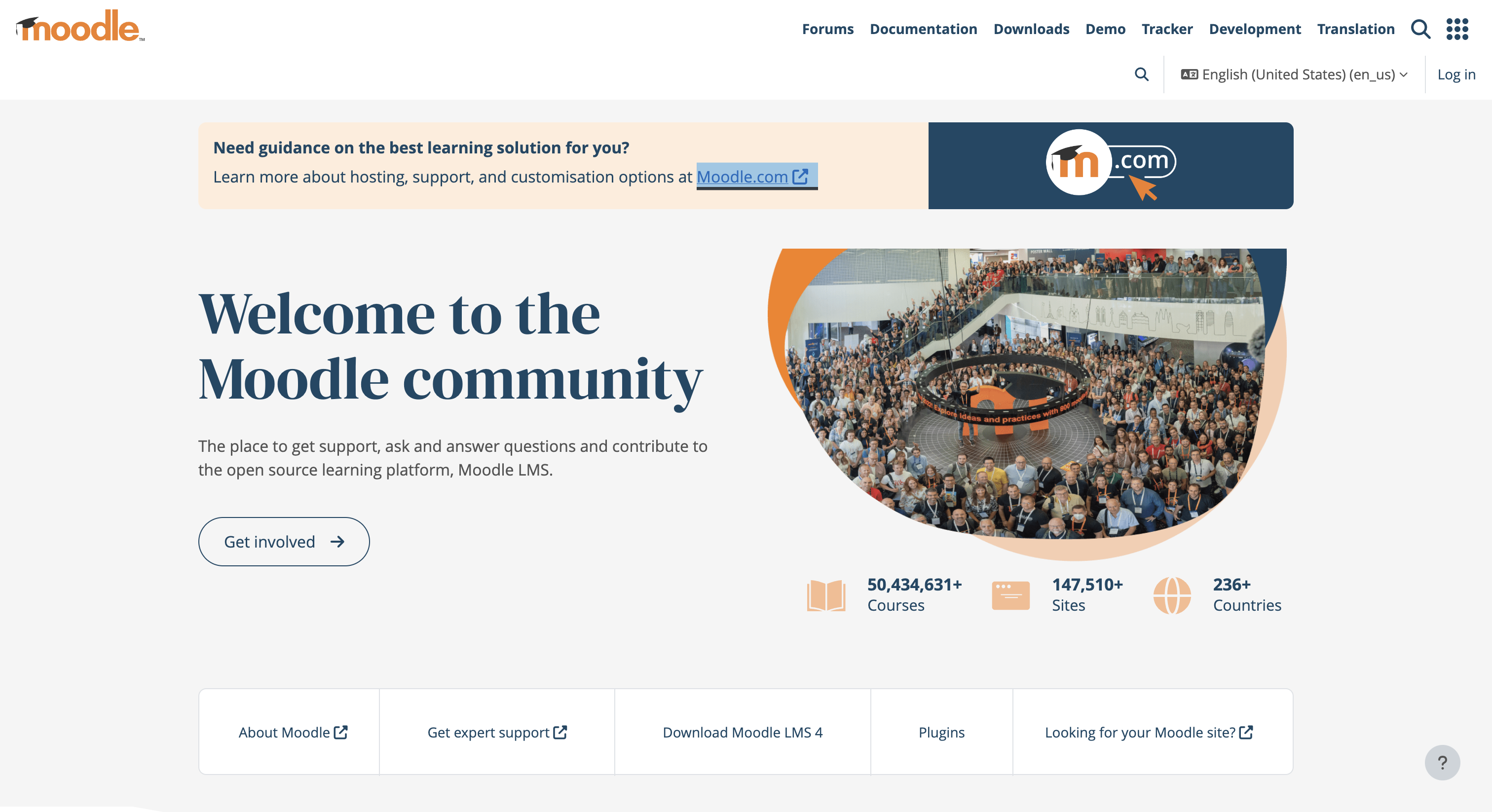 Moodle Website Homepage