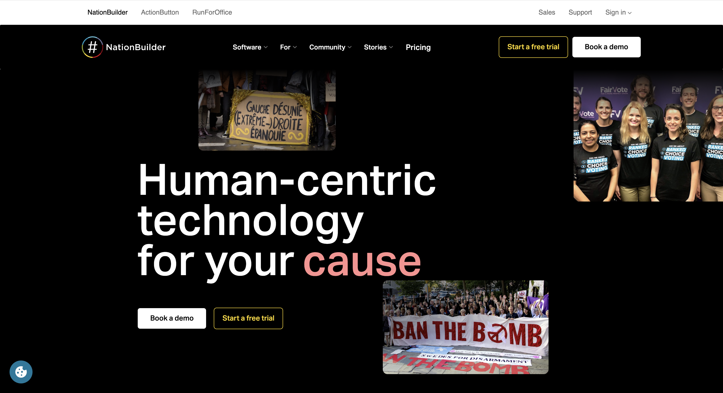 NationBuilder Website Homepage