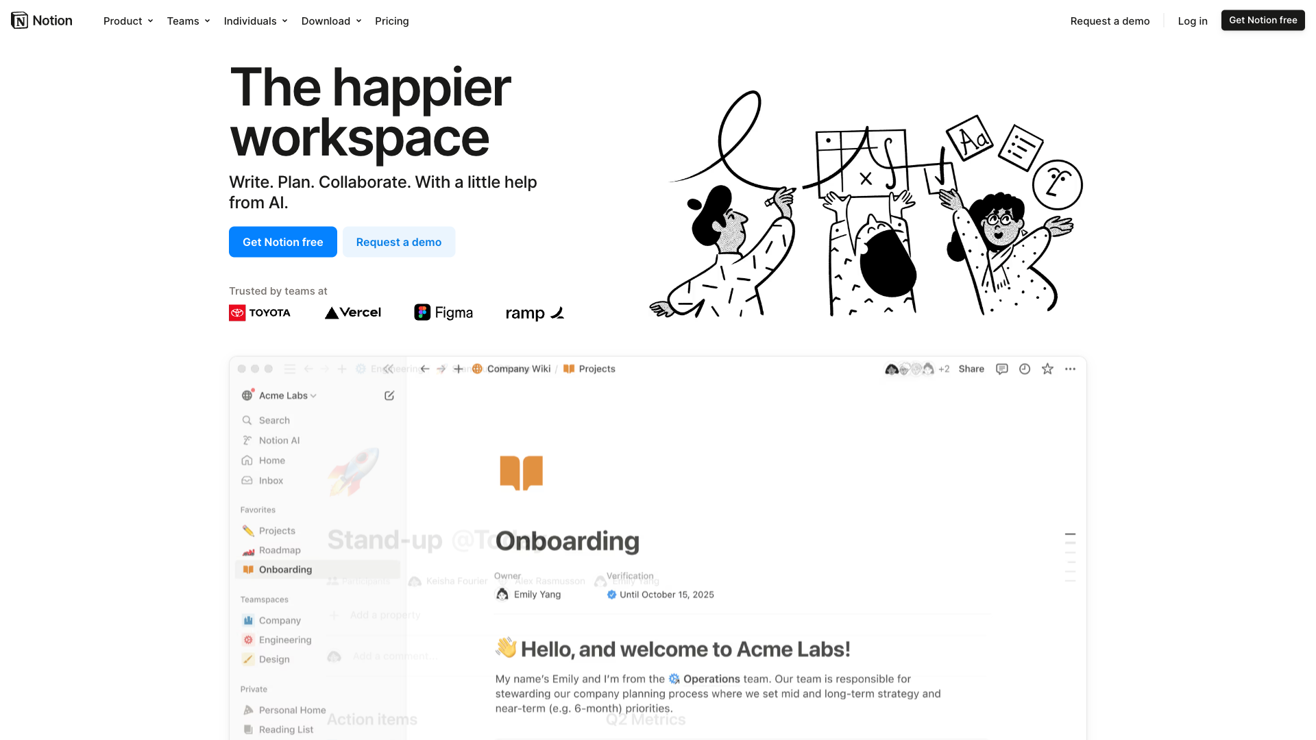 Notion Website Homepage