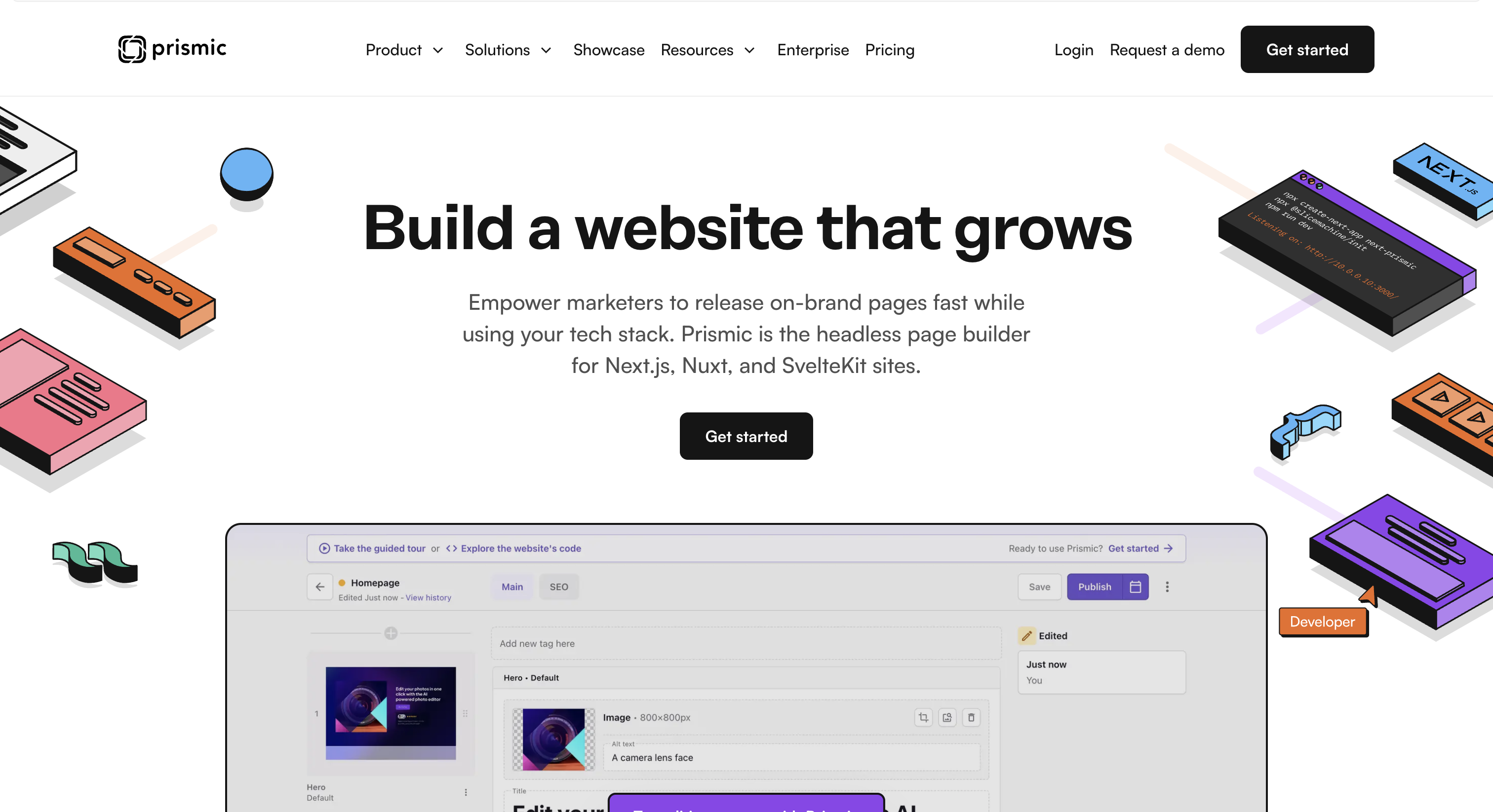 Prismic Website Homepage
