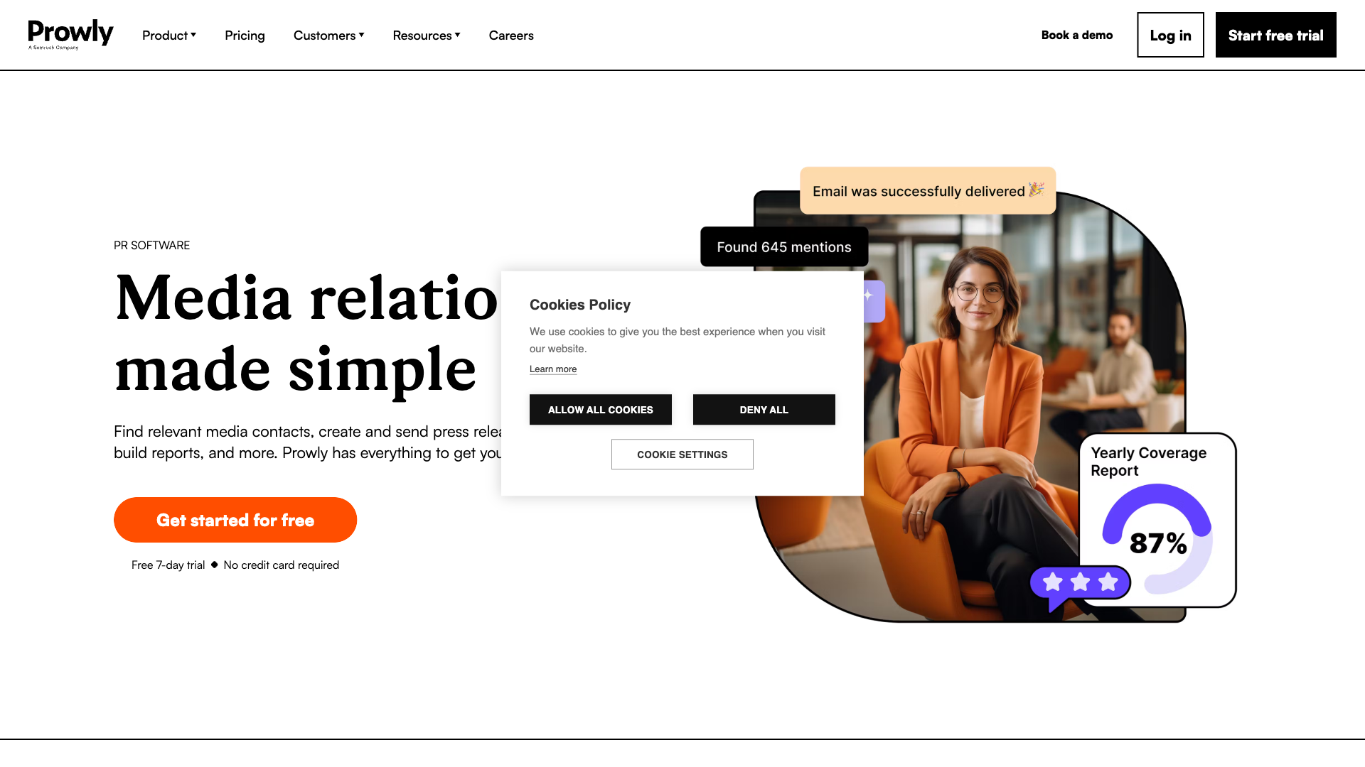 Prowly Website Homepage