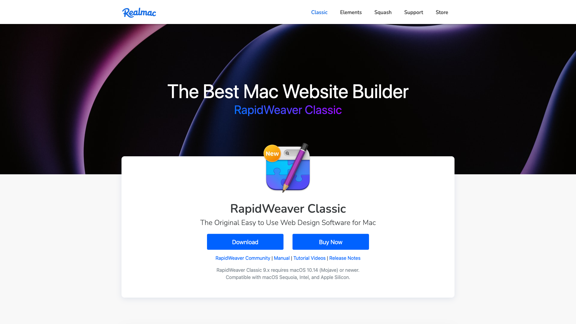 RapidWeaver Website Homepage