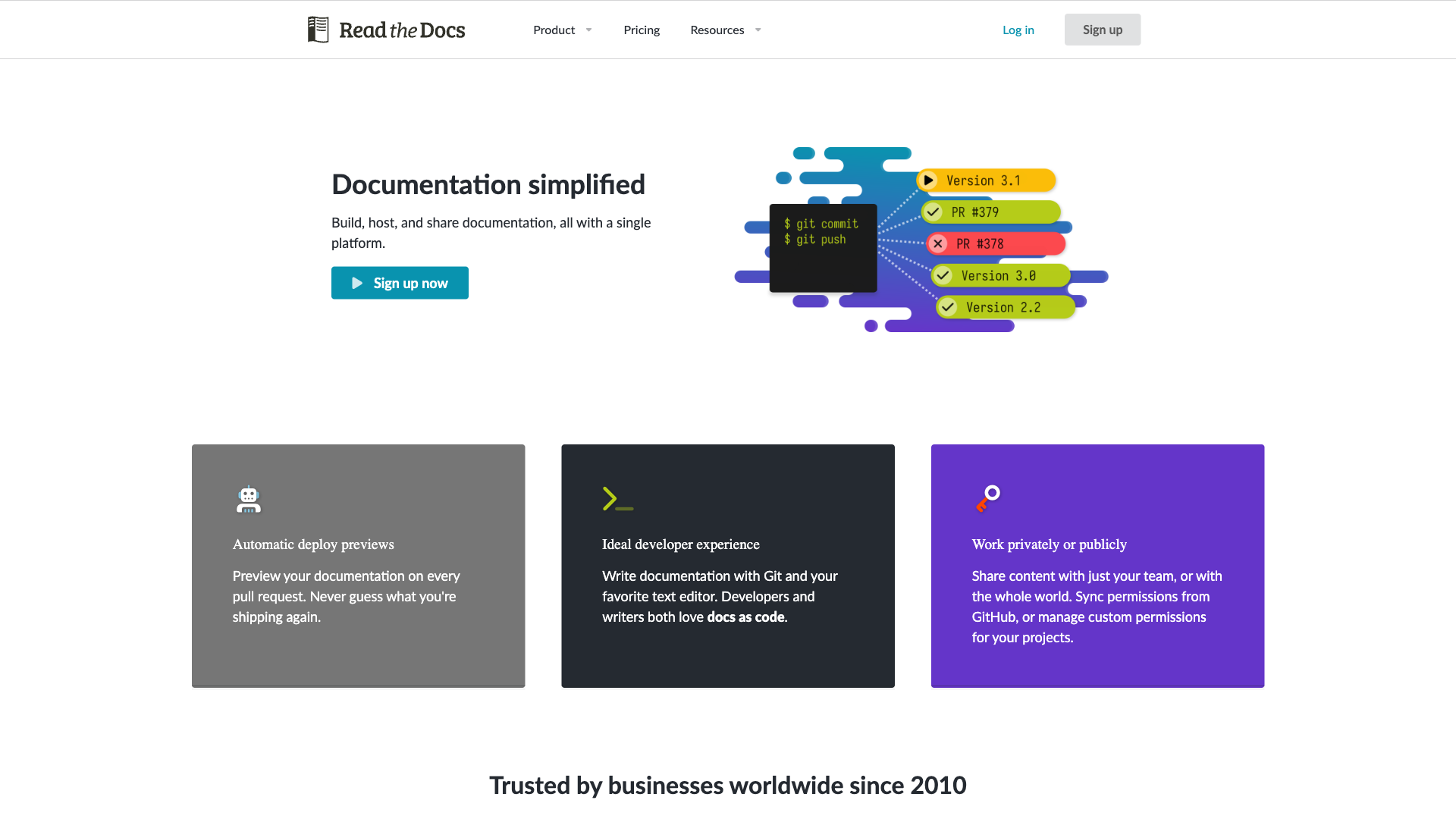 Read the Docs Website Homepage