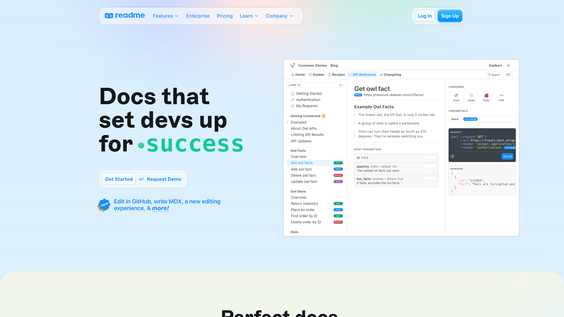 ReadMe Website Homepage