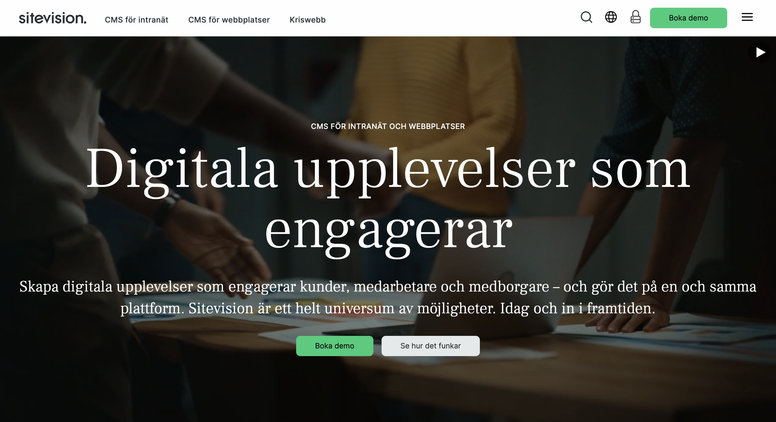 SiteVision Website Homepage