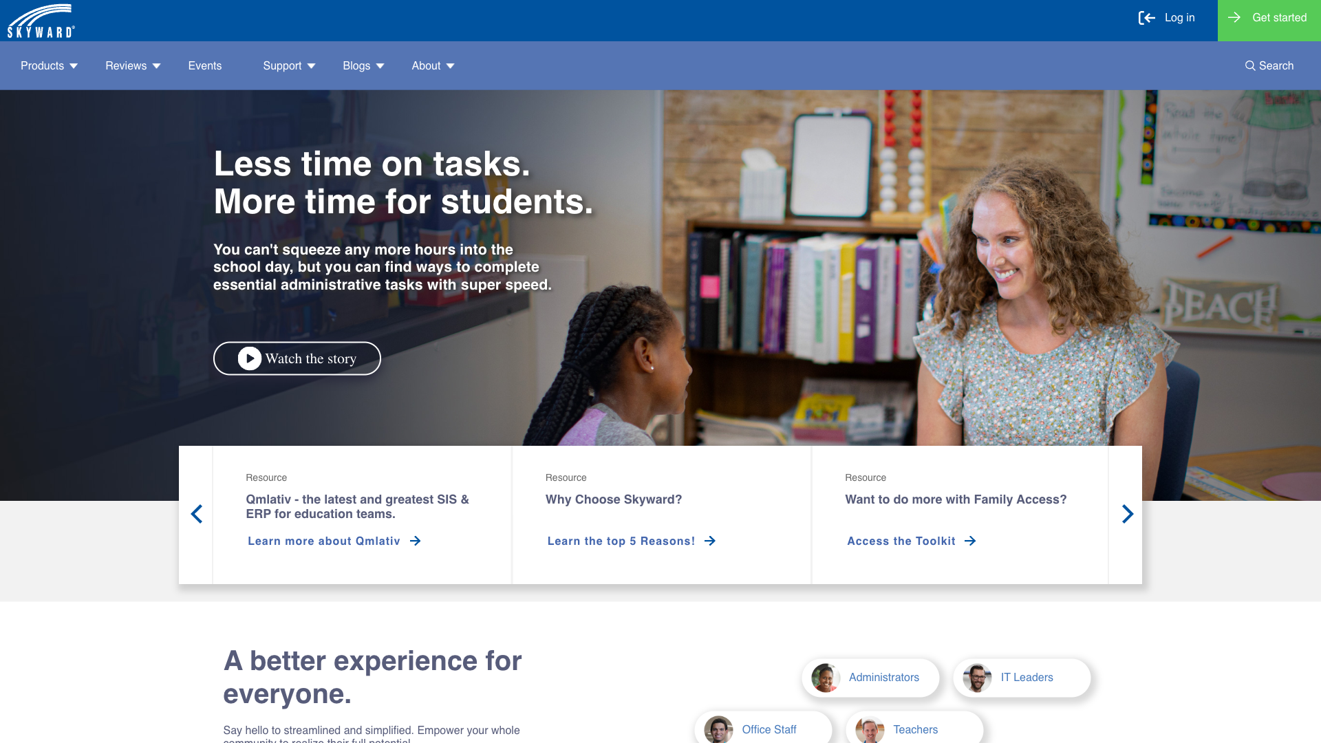 Skyward Website Homepage