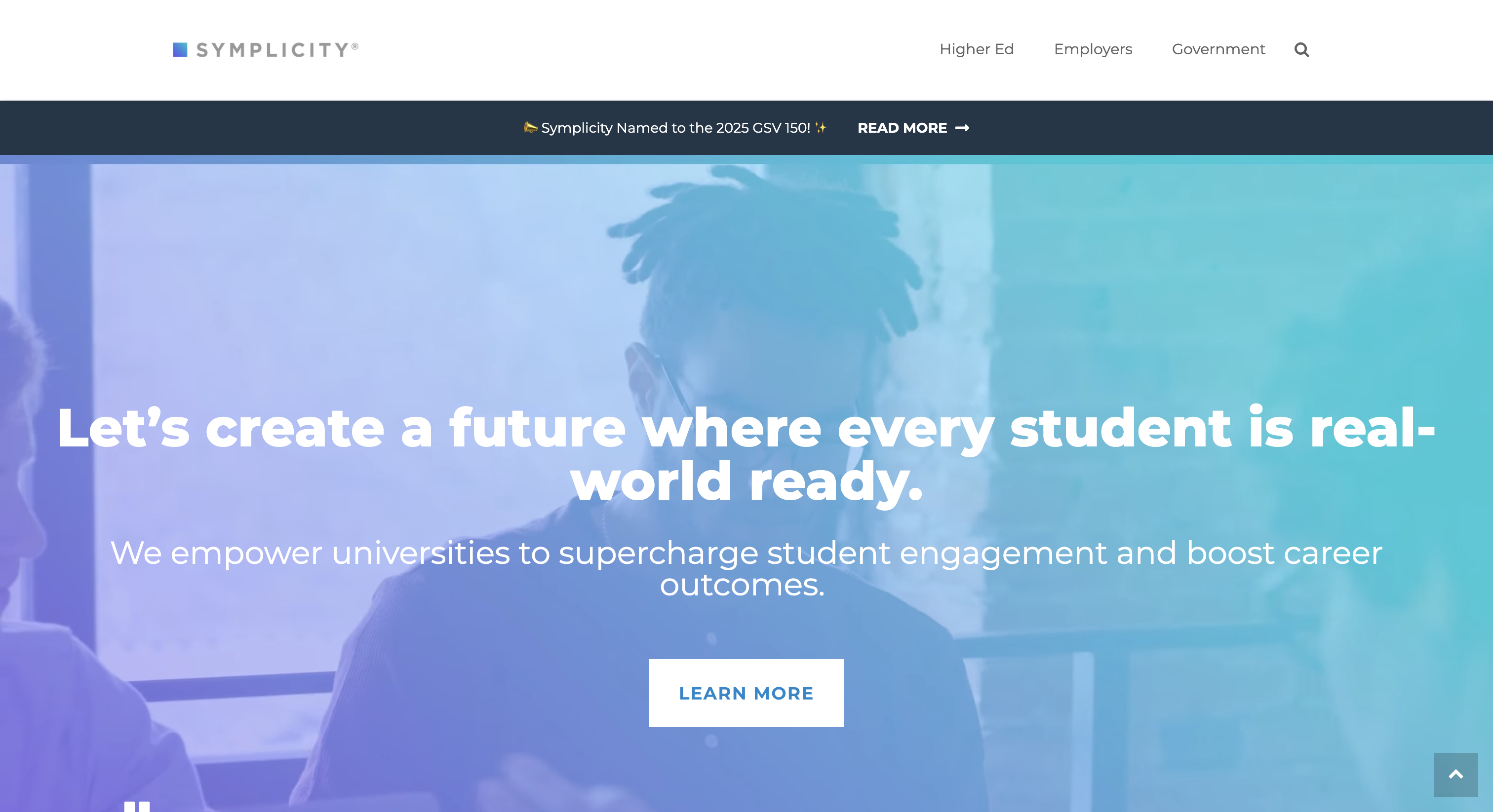 Symplicity Website Homepage