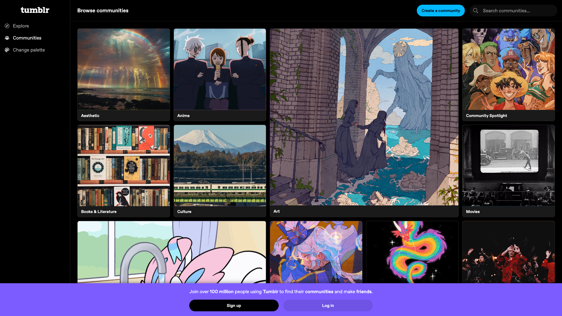 Tumblr Website Homepage