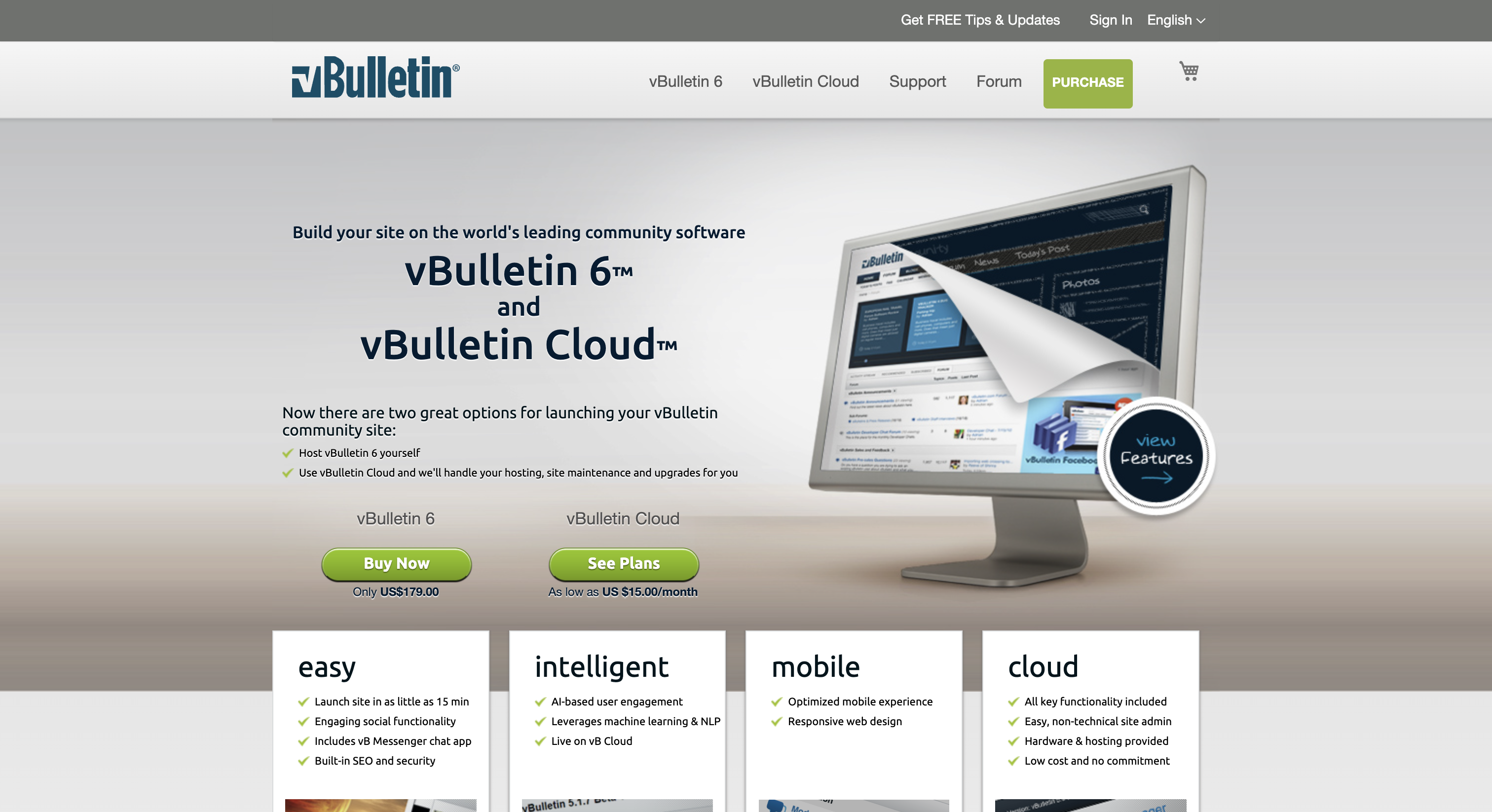 vBulletin Website Homepage