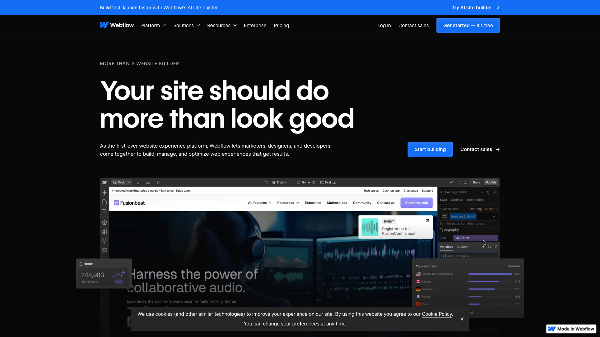 Webflow Website Homepage