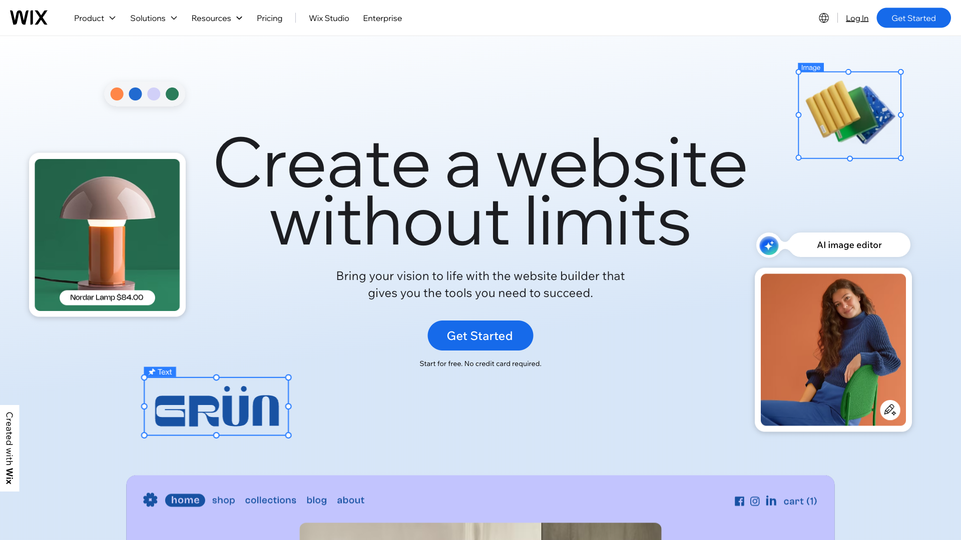 Wix Website Homepage