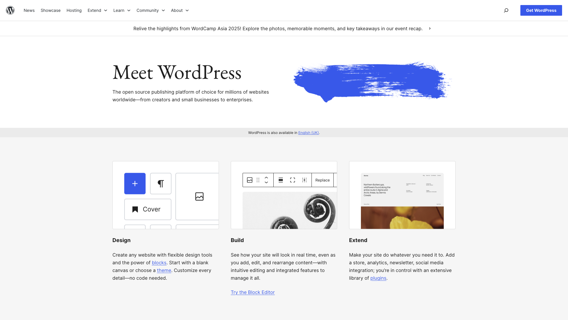 WordPress Website Homepage